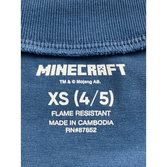 Minecraft Kids Boys 3-Piece Pajama Set With T-Shirt Shorts & Pants XS 4/5 - Picture 4 of 7